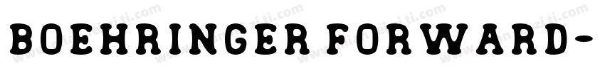 Boehringer Forward字体转换